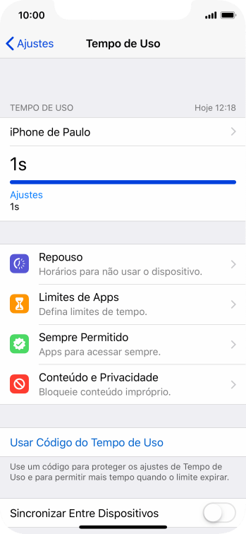 Pressione a exibição de tempo abaixo de Pressione a exibição de tempo abaixo de