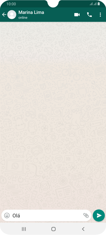 Pressione o ícone de enviar. Pressione o ícone de enviar.