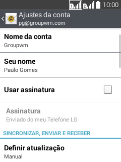 Pressione Definir atualização. Pressione Definir atualização.