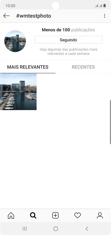 Pressione o ícone de novo post. Pressione o ícone de novo post.