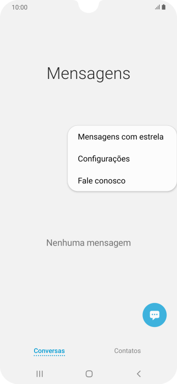 Pressione Configurações. Pressione Configurações.