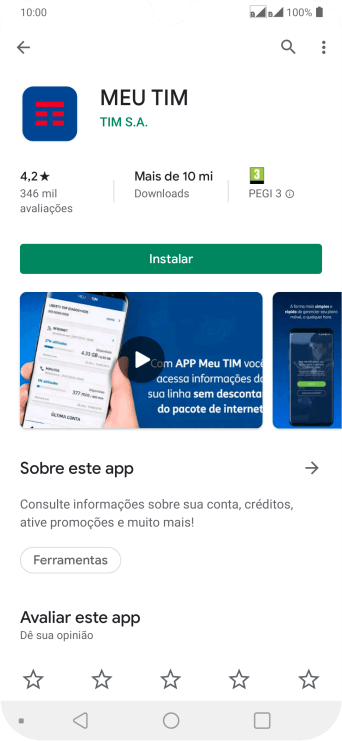 Pressione Instalar, e siga as indicações da tela para instalar o app. Pressione Instalar, e siga as indicações da tela para instalar o app.