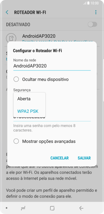 Pressione WPA2 PSK para proteger seu Roteador Wi-Fi com uma senha. Pressione WPA2 PSK para proteger seu Roteador Wi-Fi com uma senha.