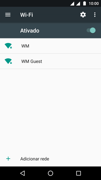 Pressione a rede Wi-Fi desejada. Pressione a rede Wi-Fi desejada.