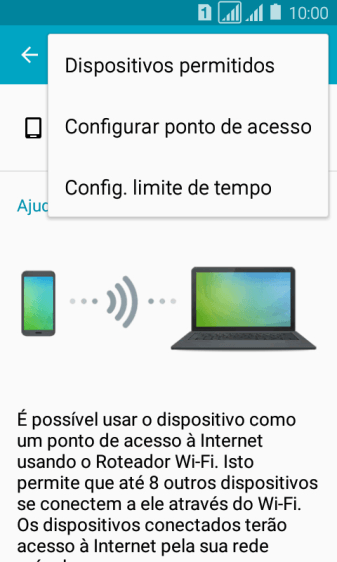 Pressione Configurar ponto de acesso. Pressione Configurar ponto de acesso.