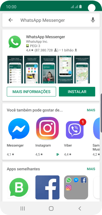 Pressione WhatsApp Messenger. Pressione WhatsApp Messenger.