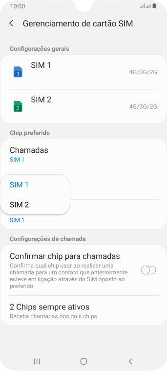Pressione o chip desejado. Pressione o chip desejado.