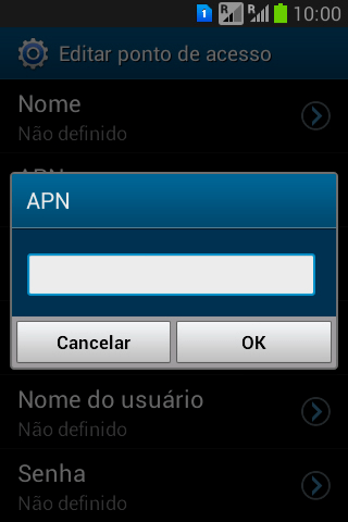Digite mms.tim.br e pressione OK. Digite mms.tim.br e pressione OK.