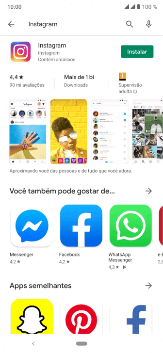 Pressione Instagram. Pressione Instagram.