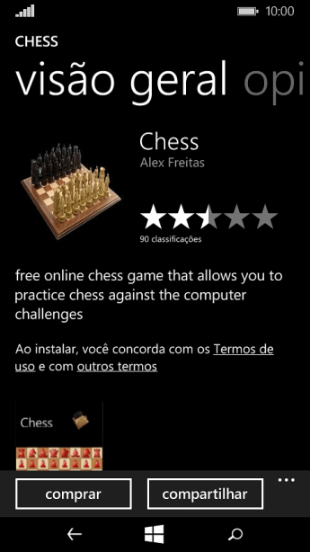 Se você quiser instalar um app pago, deve pressionar compar, e seguir as instruções da tela para instalá-lo. Se você quiser instalar um app pago, deve pressionar compar, e seguir as instruções da tela para instalá-lo.
