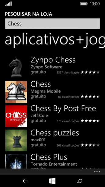 Pressione o app desejado. Pressione o app desejado.