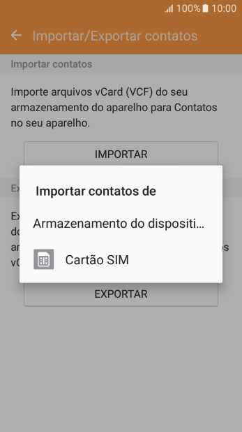Pressione Cartão SIM. Pressione Cartão SIM.