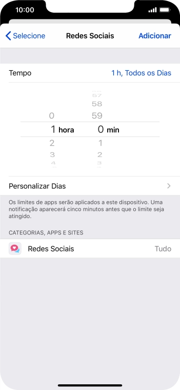 Pressione Personalizar Dias. Pressione Personalizar Dias.