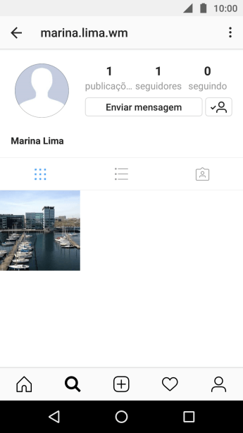 Pressione o ícone de busca. Pressione o ícone de busca.