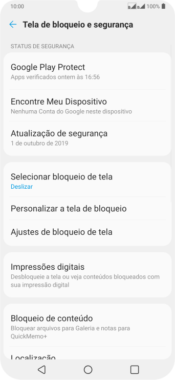 Pressione Impressões digitais. Pressione Impressões digitais.