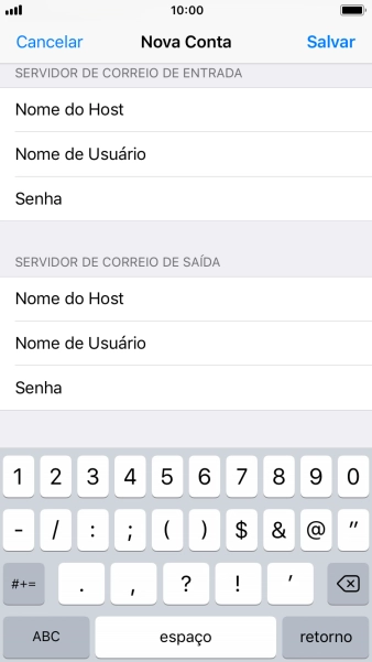 Pressione Salvar. Sua conta de e-mail agora está configurada. Se você quiser selecionar configurações adicionais de servidores de entrada e de saída, você deve seguir os seguintes passos. Pressione Salvar. Sua conta de e-mail agora está configurada. Se você quiser selecionar configurações adicionais de servidores de entrada e de saída, você deve seguir os seguintes passos.