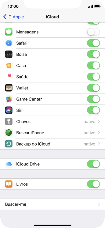 Pressione Buscar iPhone. Pressione Buscar iPhone.