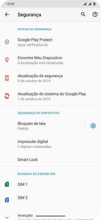 Pressione Bloqueio de tela, e insira o código de bloqueio extra que você criou anteriormente. Pressione Bloqueio de tela, e insira o código de bloqueio extra que você criou anteriormente.
