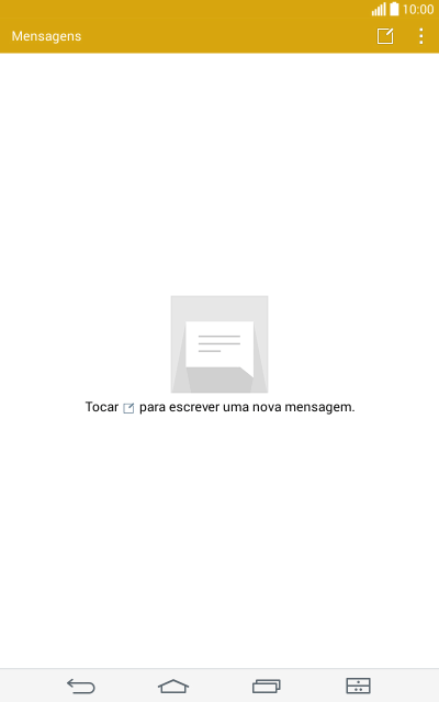 Pressione o ícone de nova mensagem. Pressione o ícone de nova mensagem.