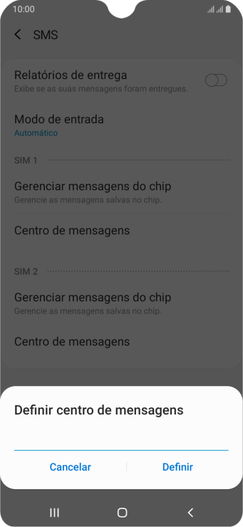 Se você é cliente TIM com DDD 11, 12, 13, 14, 15, 16, 17, 18 ou 19, deve inserir +551181138200 e pressionar Definir. Se você é cliente TIM com DDD 11, 12, 13, 14, 15, 16, 17, 18 ou 19, deve inserir +551181138200 e pressionar Definir.