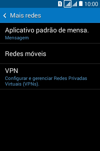 Pressione Redes móveis. Pressione Redes móveis.