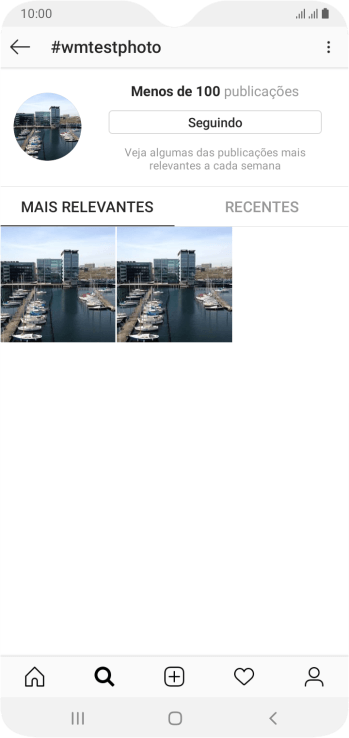 Pressione o ícone de novo post. Pressione o ícone de novo post.