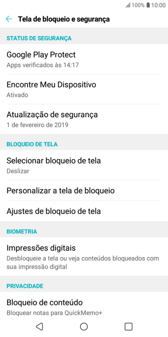 Pressione Impressões digitais. Pressione Impressões digitais.