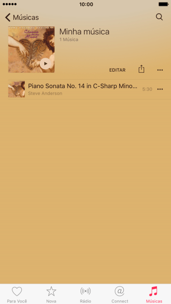 Pressione a música desejada. Pressione a música desejada.