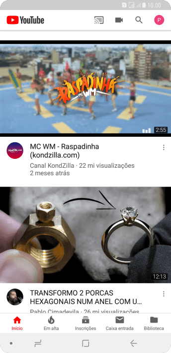 Pressione o ícone de fazer upload. Pressione o ícone de fazer upload.