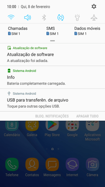 Pressione Toque para outras opções USB.. Pressione Toque para outras opções USB..