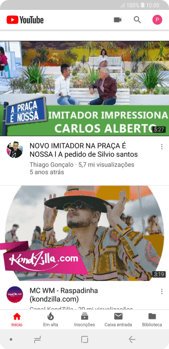 Pressione o ícone de fazer upload. Pressione o ícone de fazer upload.