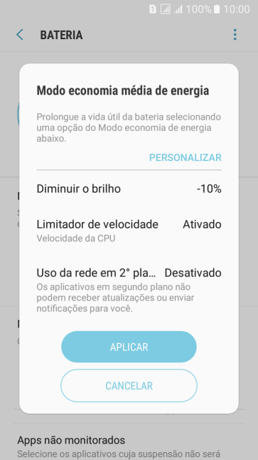 Pressione APLICAR para ativar a função. Pressione APLICAR para ativar a função.