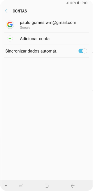 Pressione Adicionar conta. Pressione Adicionar conta.