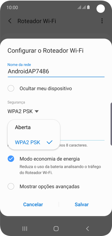 Pressione WPA2 PSK para proteger seu Roteador Wi-Fi com uma senha. Pressione WPA2 PSK para proteger seu Roteador Wi-Fi com uma senha.