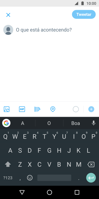 Pressione o campo de escrever, e digite o texto desejado. Pressione o campo de escrever, e digite o texto desejado.