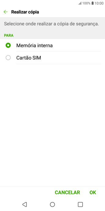 Pressione Cartão SIM. Pressione Cartão SIM.