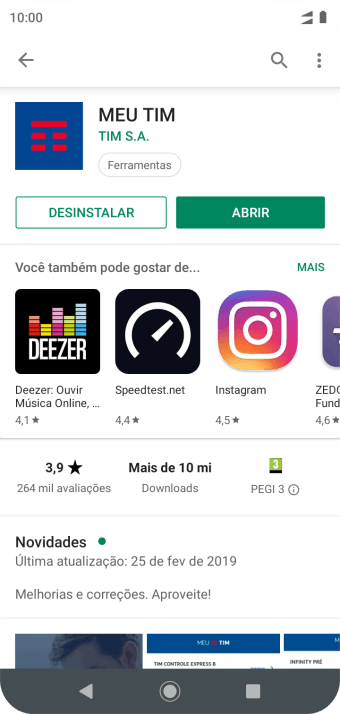 Pressione a tecla de início para finalizar e voltar à tela inicial. Pressione a tecla de início para finalizar e voltar à tela inicial.
