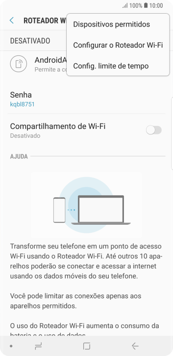 Pressione Configurar o Roteador Wi-Fi. Pressione Configurar o Roteador Wi-Fi.