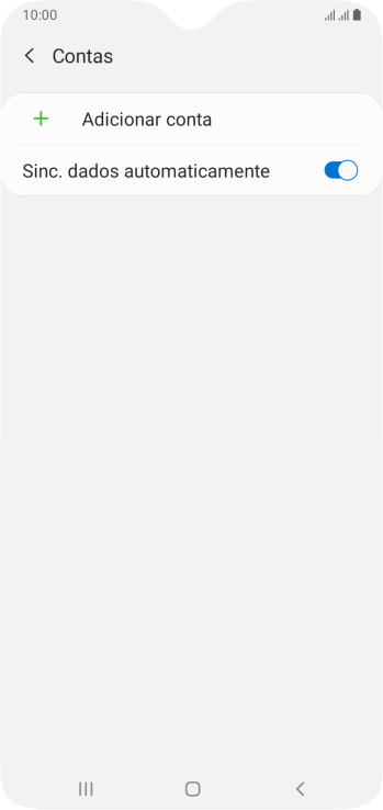Pressione Adicionar conta. Pressione Adicionar conta.