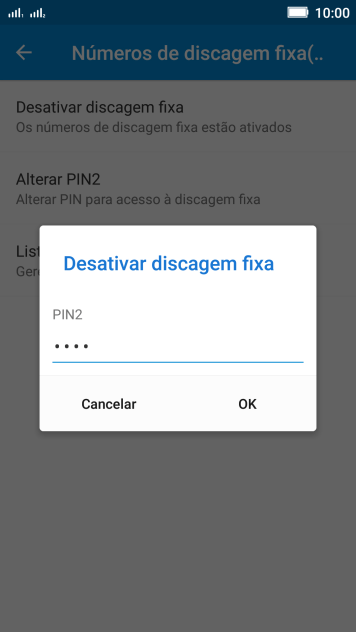 Digite o código PIN2, e pressione OK. Digite o código PIN2, e pressione OK.