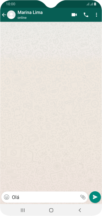 Pressione o ícone de enviar. Pressione o ícone de enviar.