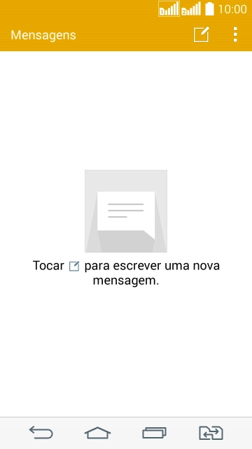 Pressione o ícone de nova mensagem. Pressione o ícone de nova mensagem.