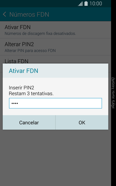 Digite o código PIN2, e pressione OK. Digite o código PIN2, e pressione OK.