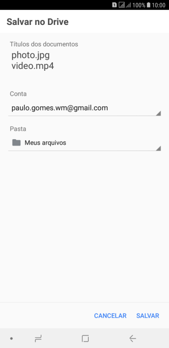 Pressione SALVAR. Pressione SALVAR.