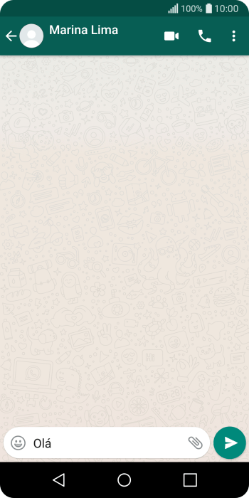 Pressione o ícone de enviar. Pressione o ícone de enviar.
