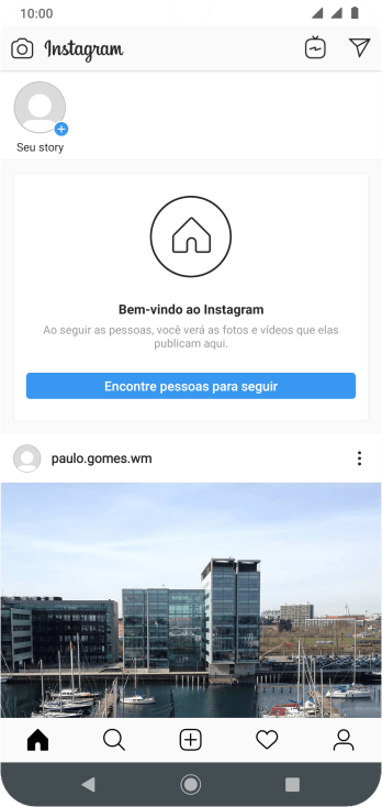 Pressione o ícone de busca. Pressione o ícone de busca.