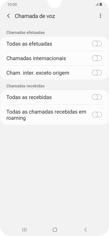 Pressione o indicador ao lado do tipo de bloqueio desejado para ativar ou desativar a função. Pressione o indicador ao lado do tipo de bloqueio desejado para ativar ou desativar a função.