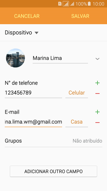Pressione a lista suspensa ao lado do número do endereço de e-mail. Pressione a lista suspensa ao lado do número do endereço de e-mail.