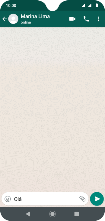 Pressione o ícone de enviar. Pressione o ícone de enviar.