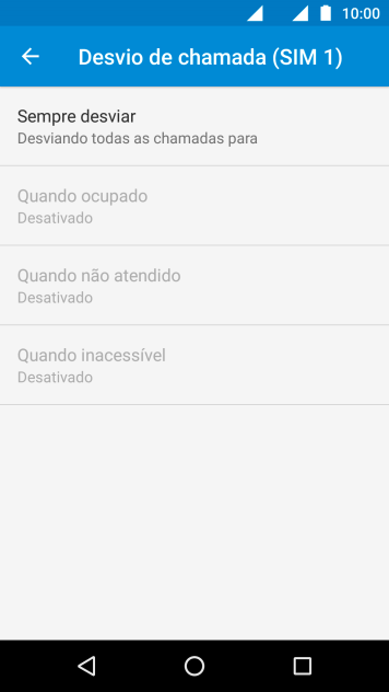 Pressione o tipo de encaminhamento desejado. Pressione o tipo de encaminhamento desejado.